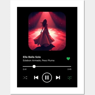 Ella Baila Sola, Eslabon Armado, Peso Pluma, Music Playing On Loop, Alternative Album Cover Posters and Art
